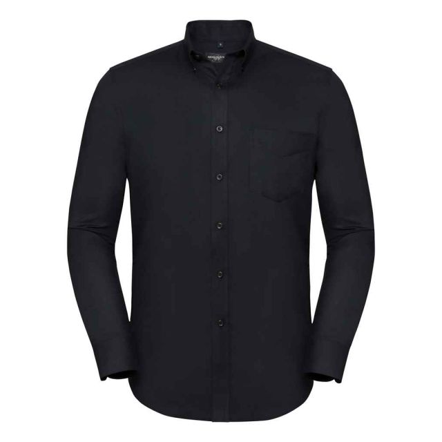 Russell Collection Tailored Long Sleeve Oxford Shirt