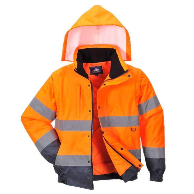 Portwest Hi Vis 2-in-1 Contrast Bomber Jacket