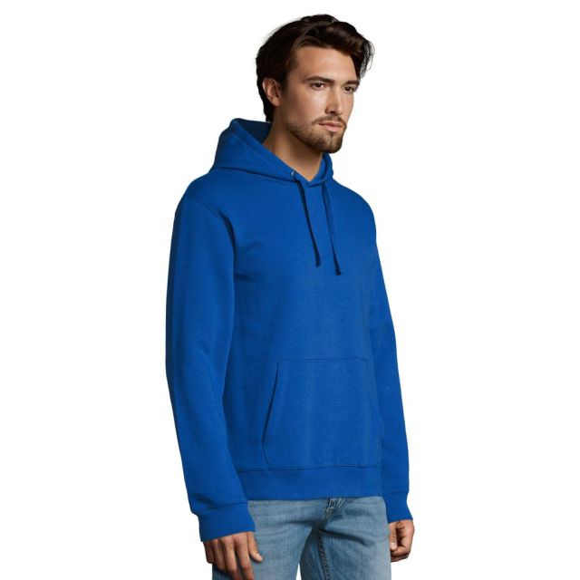 Model wearing SOL's Unisex Spencer Hooded Sweatshirt