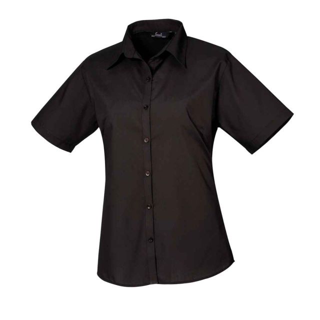 Premier Ladies Short Sleeve Poplin Blouse