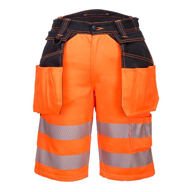 portwest PW3 hi vis holster pocket shorts