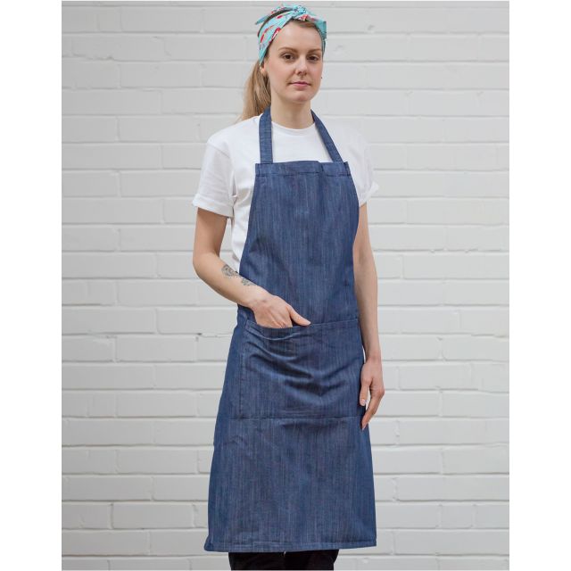 Dennys Poly-Cotton Unisex Large Apron with Halter Adjuster
