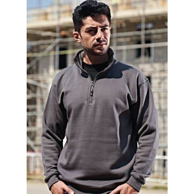 Model wearing ORN Grouse 14 Zip Sweatshirt