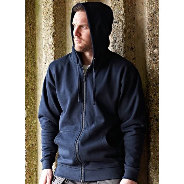 Model wearing ORN Macaw Zipped Hoodie