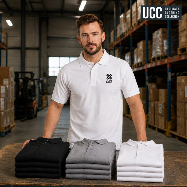 16 Heavyweight Polo Shirts with Embroidered Logo