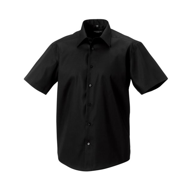 Russell Collection Mens Short Sleeve Tailored Ultimate Non-Iron Shirt