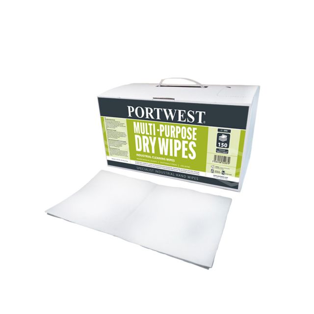 Portwest Multi-purpose Dry Wipes 150 Wipes