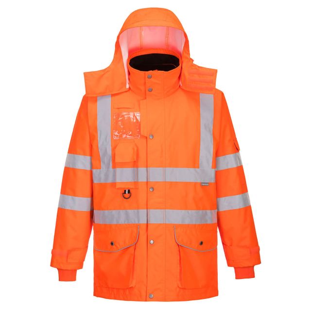 Portwest Hi Vis Breathable 7-in-1 Traffic Jacket