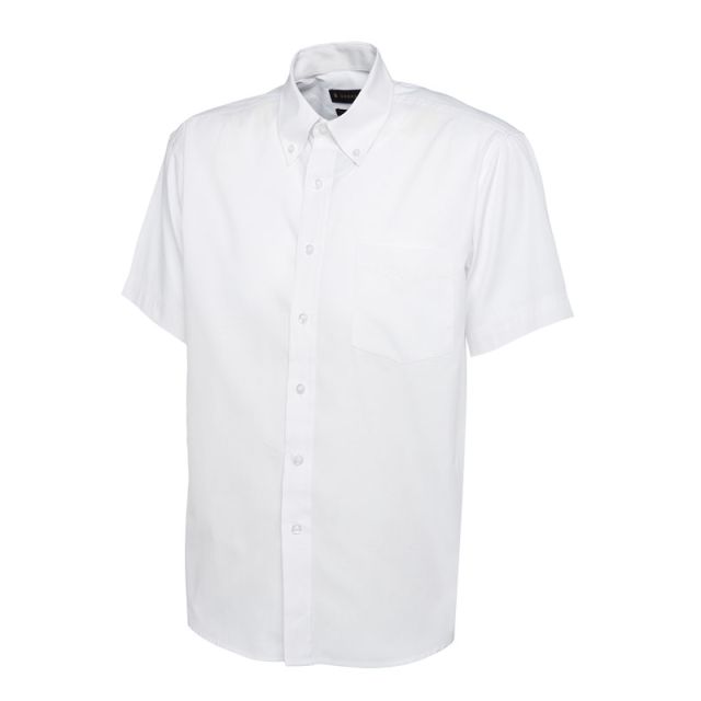 Uneek Mens Pinpoint Oxford Half Sleeve Shirt