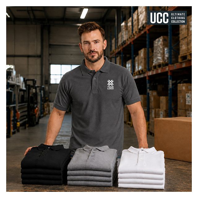 50 Heavyweight Polo Shirts with Printed Logo