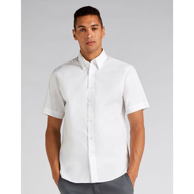 Kustom Kit Tailored Fit Short Sleeve Premium Oxford Shirt