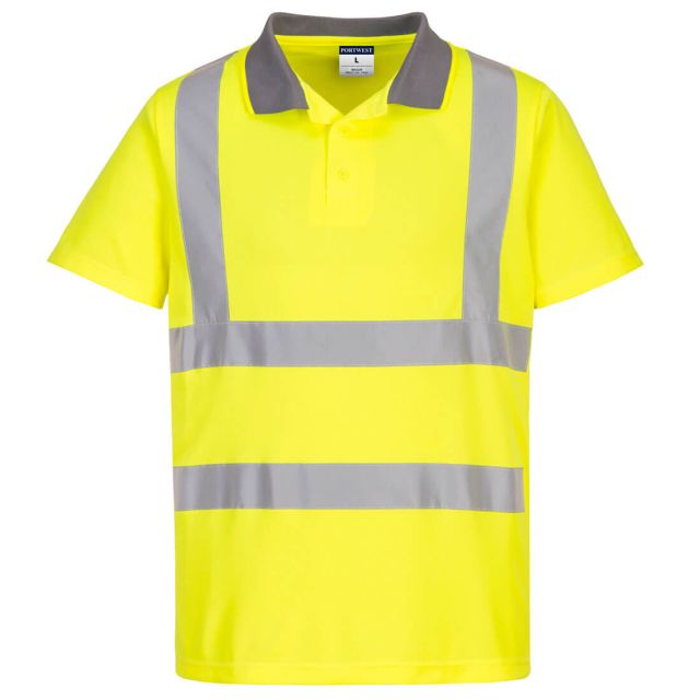 Portwest Eco Hi Vis Polo Shirt Short Sleeved (6 pack)