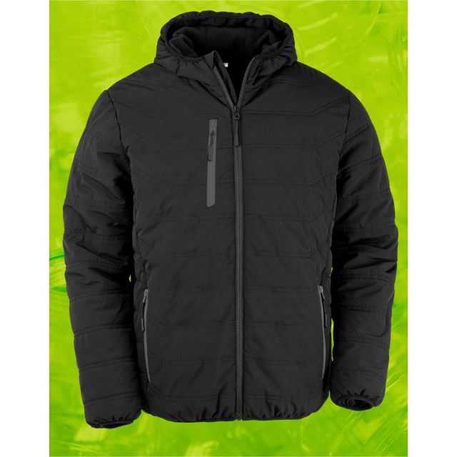 Result Genuine Recycled Black Compass Padded Winter Jacket