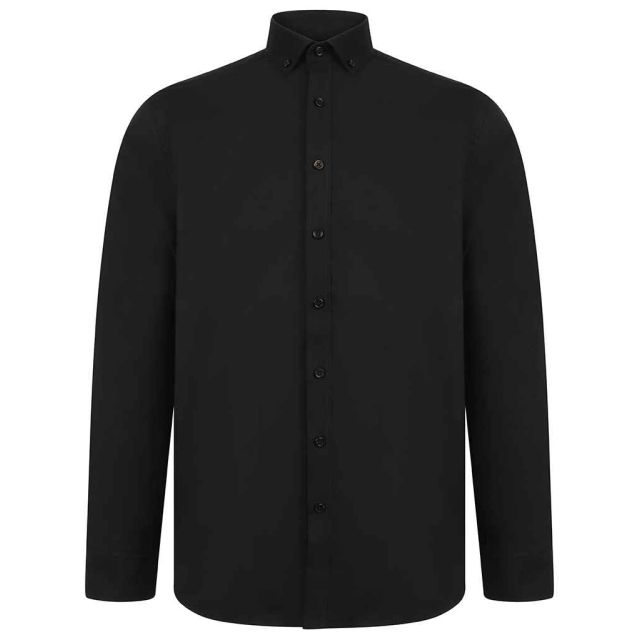 Henbury Modern Long Sleeve Regular Fit Oxford Shirt