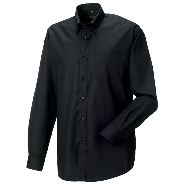 Russell Collection Mens Long Sleeve Classic Oxford Shirt