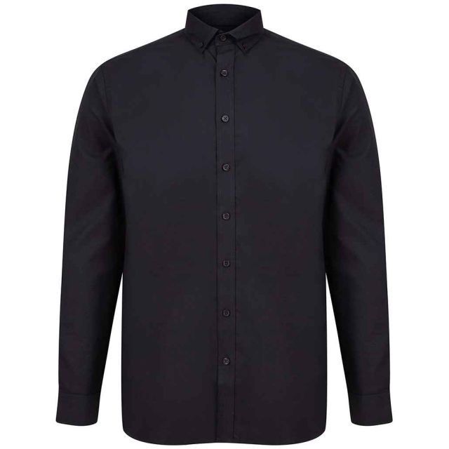 Henbury Modern Long Sleeve Classic Fit Oxford Shirt