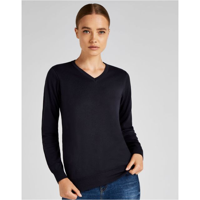Kustom Kit Regular Fit Arundel Long Sleeve V-Neck Sweater