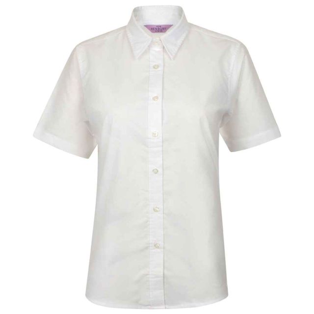 Henbury Ladies Short Sleeve Classic Oxford Shirt