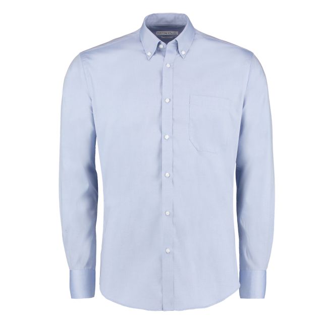 Kustom Kit Slim Fit Long Sleeve Premium Oxford Shirt