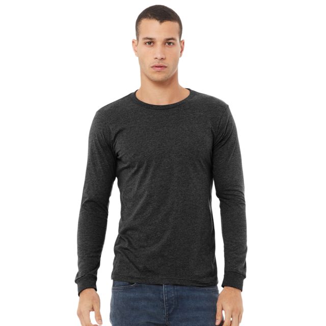 Bella+Canvas Unisex Heather CVC Jersey Long Sleeve Tee