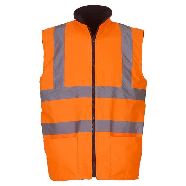 Yoko Hi Vis Reversible Fleece Bodywarmer