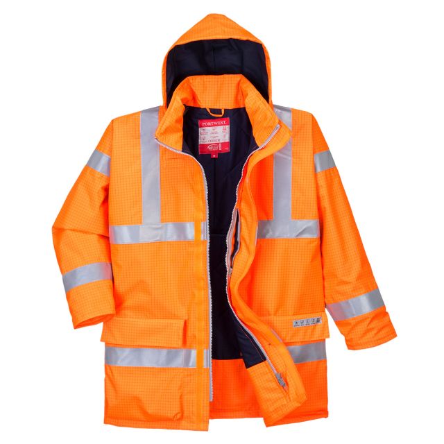 Portwest Bizflame Rain Hi Vis Antistatic FR Jacket