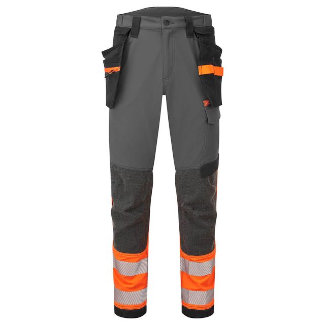 Portwest Ev4 Hi Vis Stretch Detachable Holster Class 1 Trousers