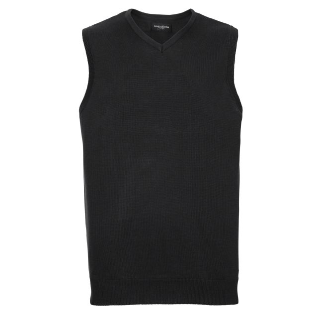 Russell Collection V-neck Sleeveless Knitted Pullover