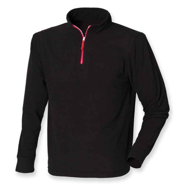 Finden + Hales Zip Neck Piped Micro Fleece