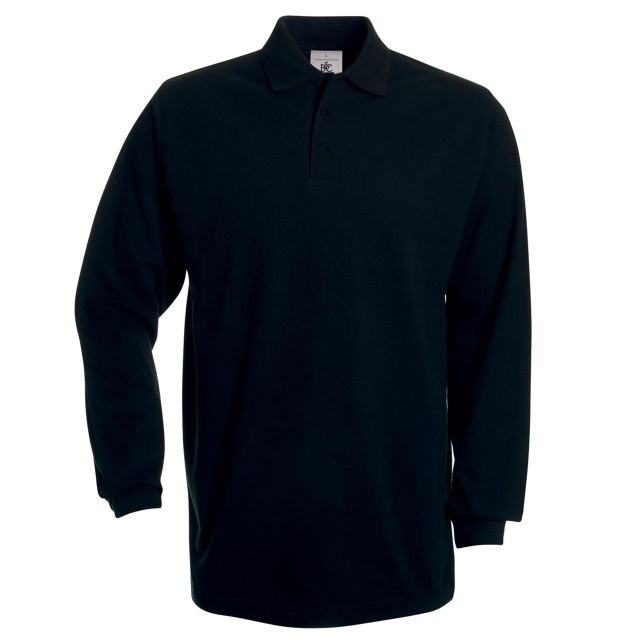 B&C Heavymill Long Sleeved Polo Shirt