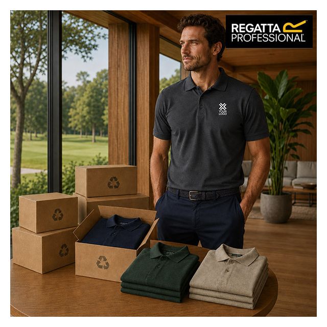 48 Sustainable Polo Shirts with Embroidered Logo