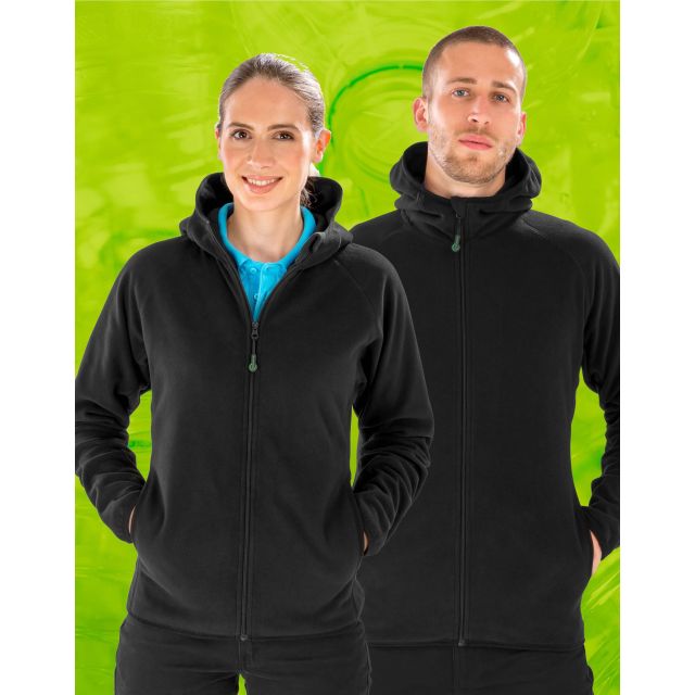 Result Genuine Recycled Recycled Unisex Hooded Microfleece Jacket