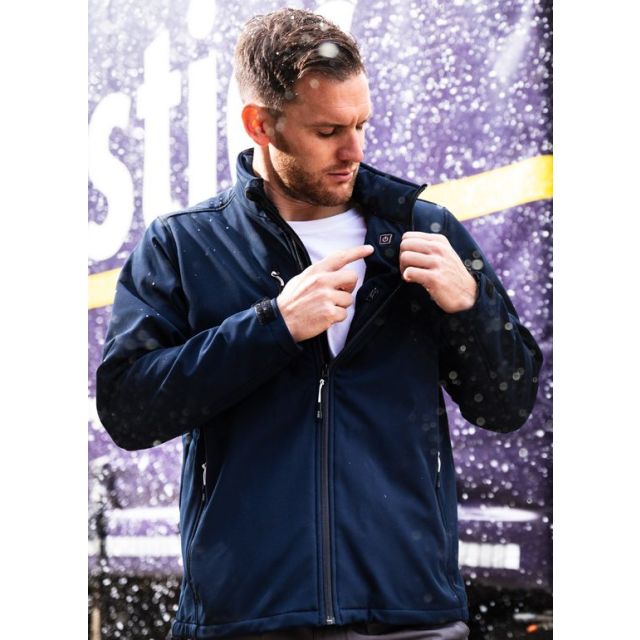 Model wearing ORN Cardinal Heated Softshell