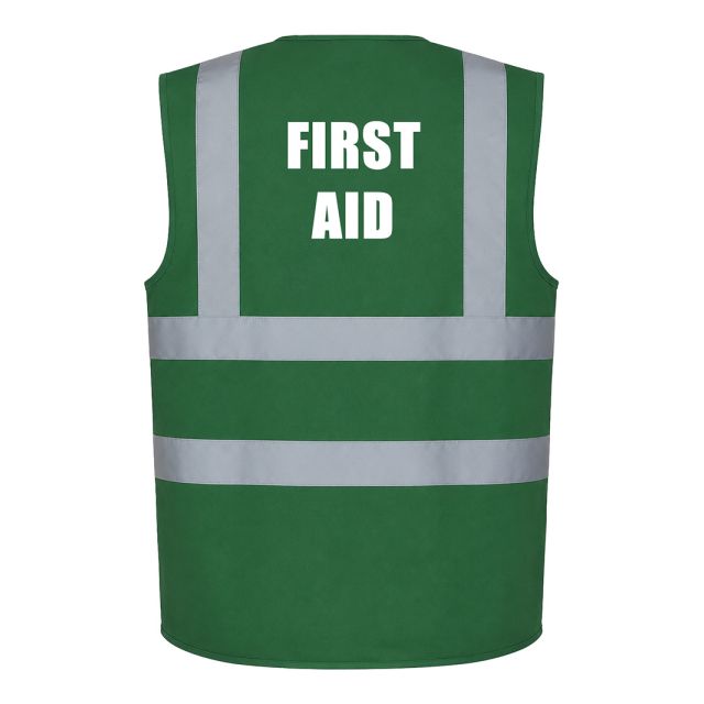 First Aider Pre-Printed Hi Vis Waistcoat