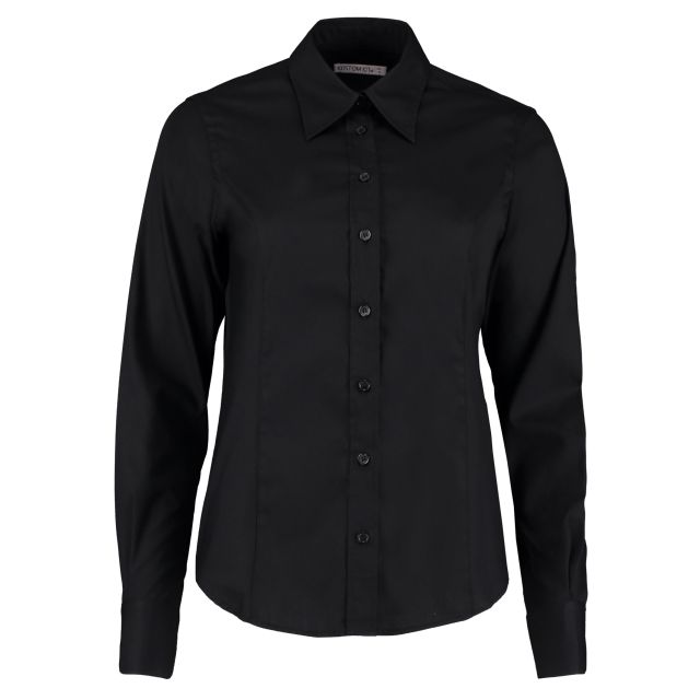 Kustom Kit Tailored Fit Long Sleeve Premium Oxford Shirt