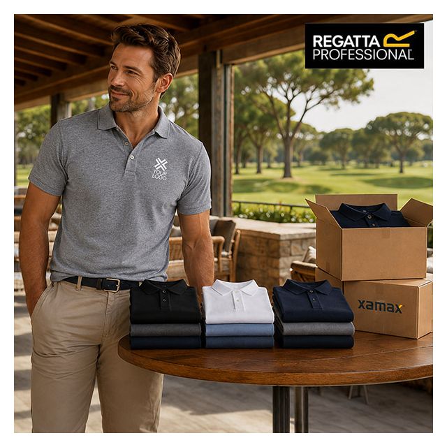 50 Premium Polo Shirts with Printed Logo