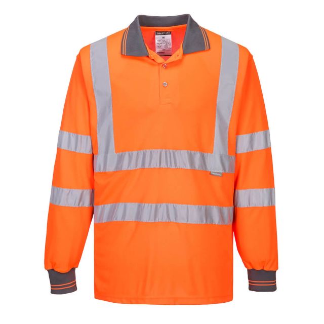 Portwest Hi Vis Polo Shirt LS