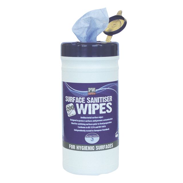 Portwest Surface Sanitiser Wipes 200 Wipes