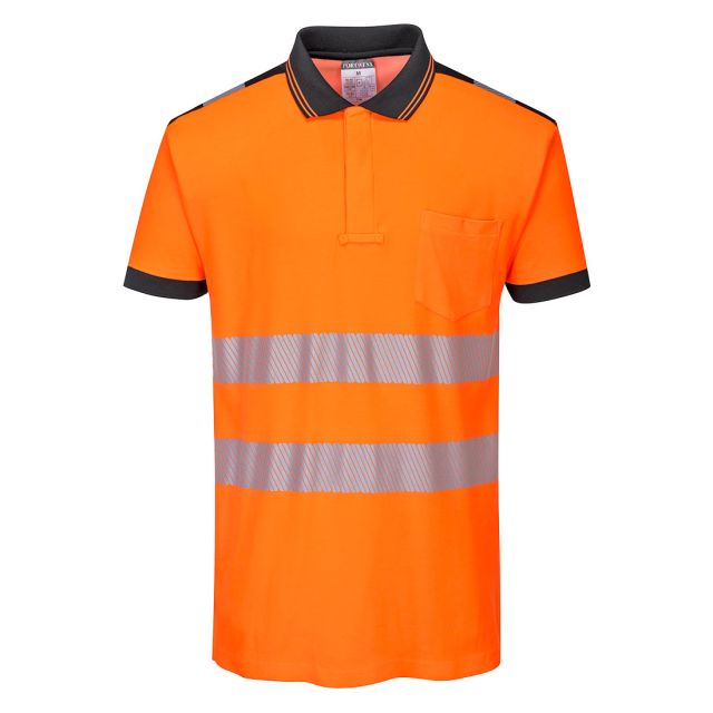 Portwest PW3 Hi Vis Cotton Comfort Polo Shirt SS