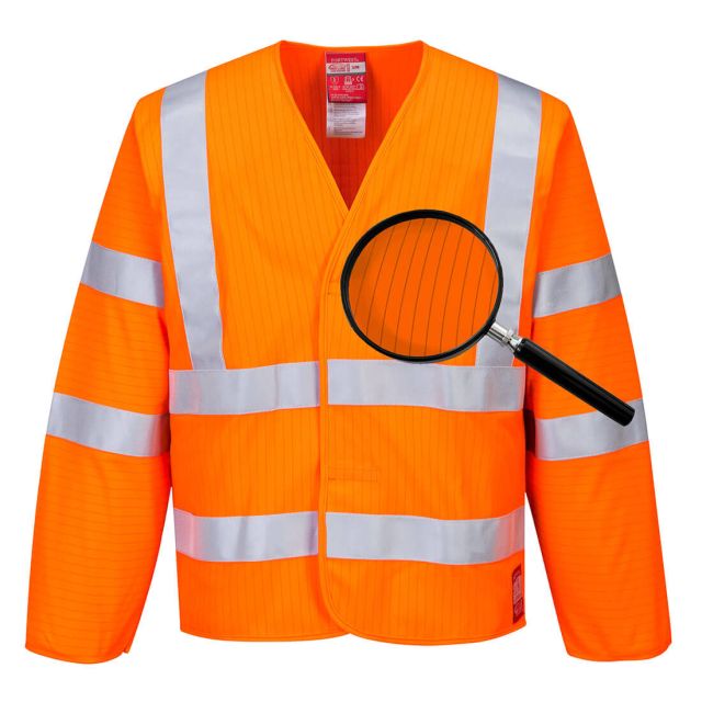 Portwest Hi Vis Anti Static Jacket - Flame Resistant