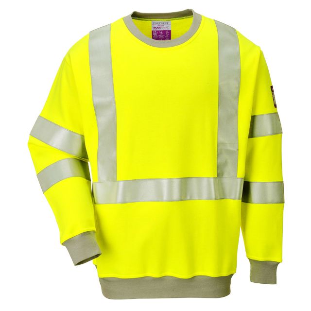 Portwest Flame Resistant Anti-static Hi Vis Sweatshirt