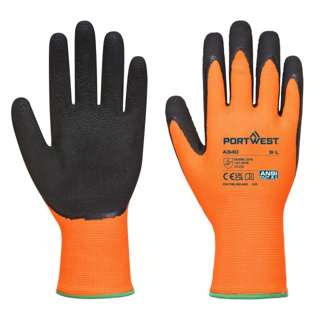 Portwest Hi Vis Grip Glove - Latex