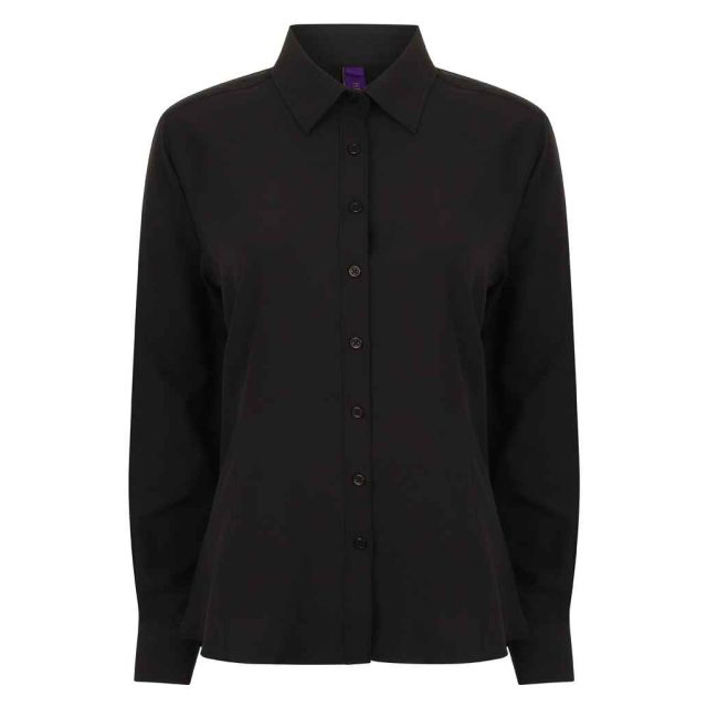 Henbury Ladies Long Sleeve Wicking Shirt