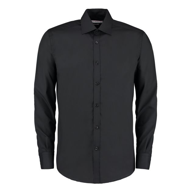 Kustom Kit Slim Fit Long Sleeve Business Shirt