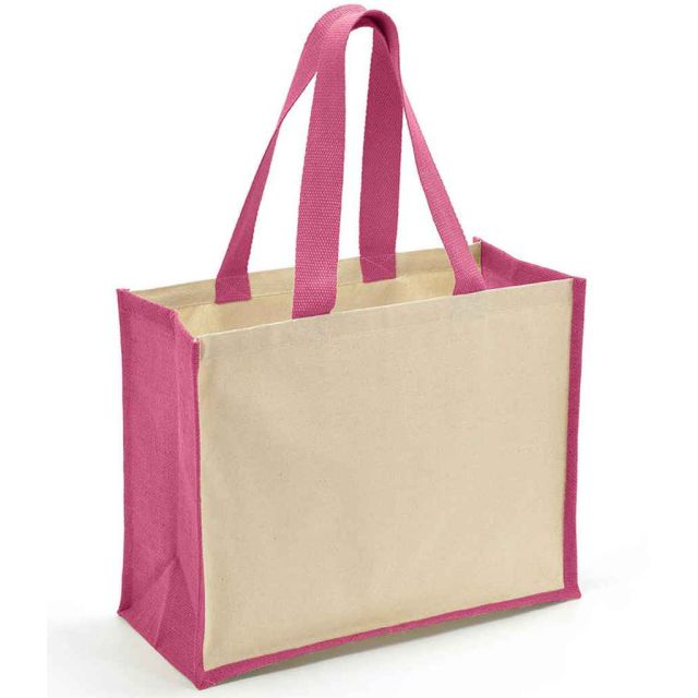 Brand Lab Jute And Canvas Shopper
