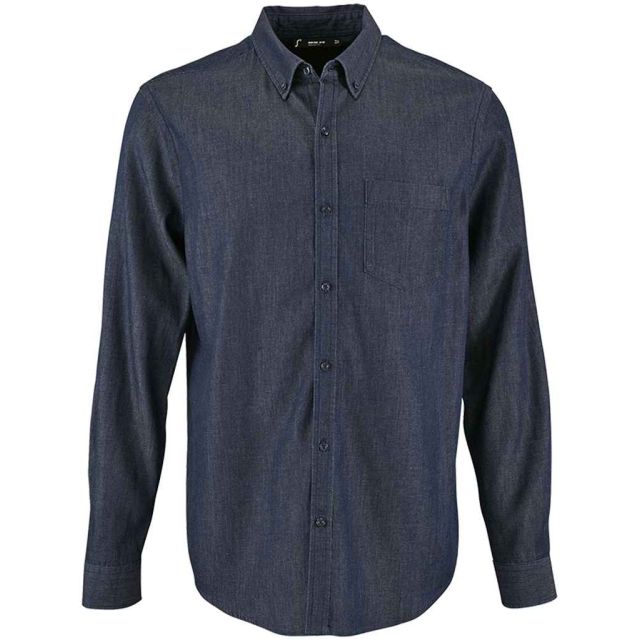 SOL'S Sols Barry Long Sleeve Denim Shirt