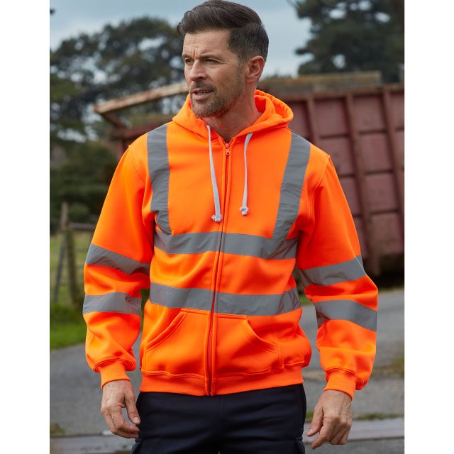 Yoko Hi-Vis Zipped Hoodie