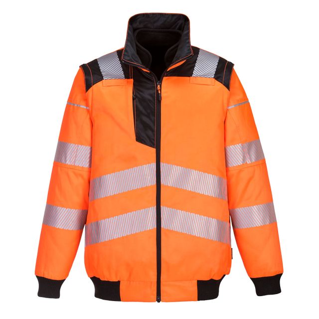 portwest PW3 hi vis 3-in-1 pilot jacket