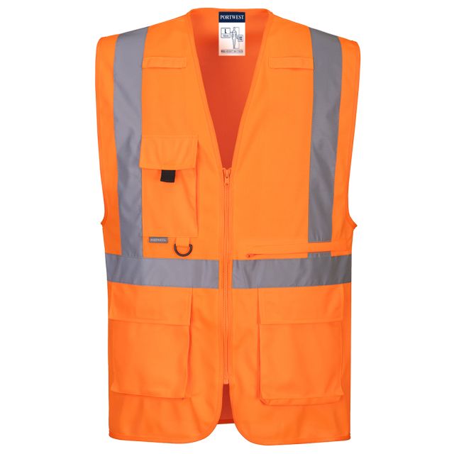 Portwest Hi Vis Tablet Pocket Executive Vest