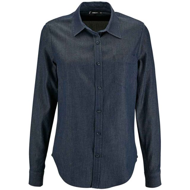 SOL'S Sols Ladies Barry Long Sleeve Denim Shirt